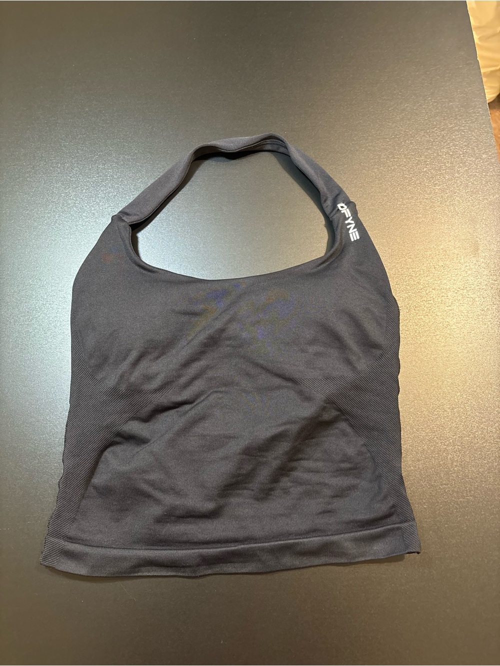 DFYNE Impact Halter Top Midnight Black XS Seamless